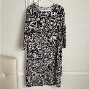 Black and White Patterned Dress